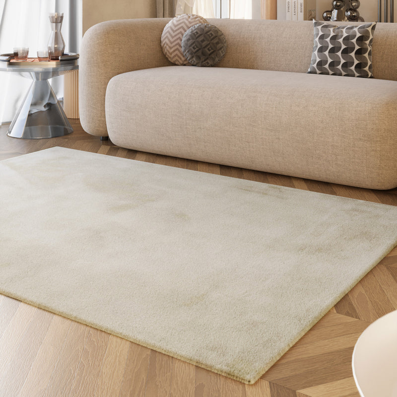 Esprit Teppich Creme Beige und sehr flauschig Hochflor "Alice"