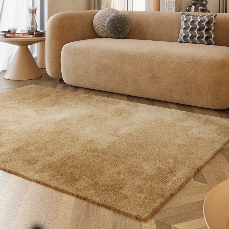 Esprit Teppich Caramel Beige und sehr flauschig Hochflor "Alice"