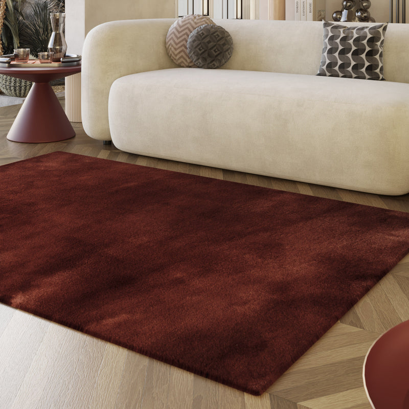 Esprit Teppich Bordeaux Rot und sehr flauschig Hochflor "Alice"