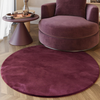 Esprit Teppich Rund Violett und sehr flauschig Hochflor "Alice"