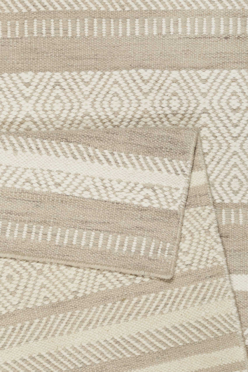 Esprit Kelim Teppich Beige Sand aus Wolle "Hudson"