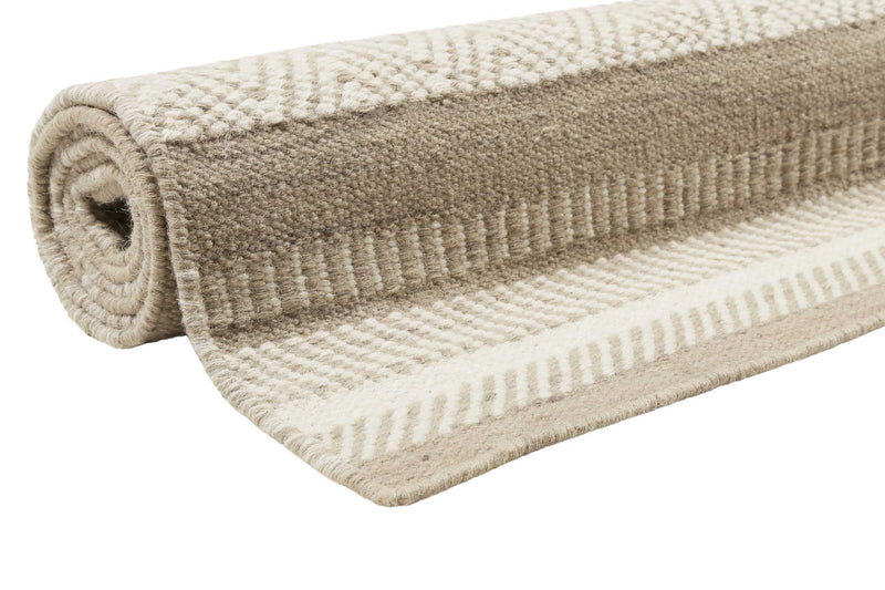 Esprit Kelim Teppich Beige Sand aus Wolle "Hudson"