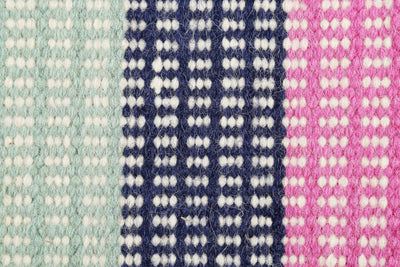 Esprit Kelim Teppich Blau Pink aus Wolle "Makon Kelim"