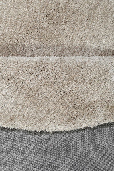 Esprit Teppich Rund Beige Sand meliert Hochflor "Relaxx"