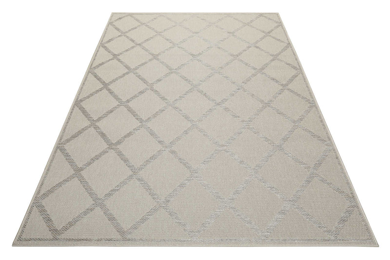 Esprit Teppich In & Outdoor Beige Grau "Rhomb"