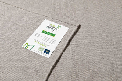 Kelim Teppich Grau Beige aus Wolle "Perpignan" Green Looop