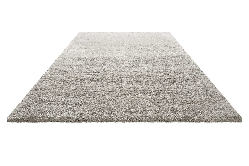 Teppich Creme Grau meliert Hochflor "Bozen" Homie Living