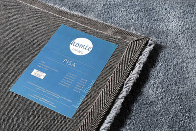 Teppich Grau Blau Hochflor "Pisa" Homie Living