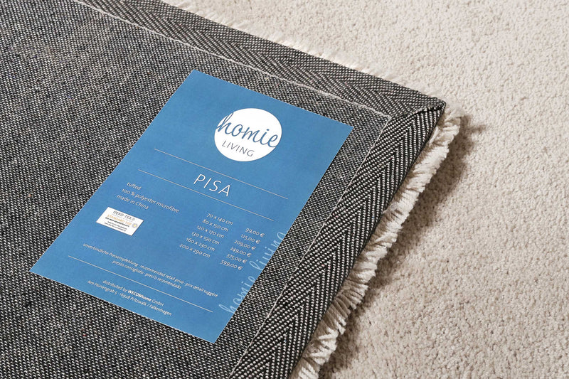 Teppich Creme Beige Hochflor "Pisa " Homie Living