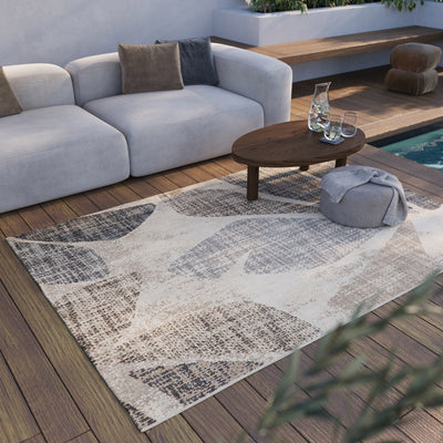 Esprit Teppich Beige Grau Taupe In & Outdoor "Leaf"