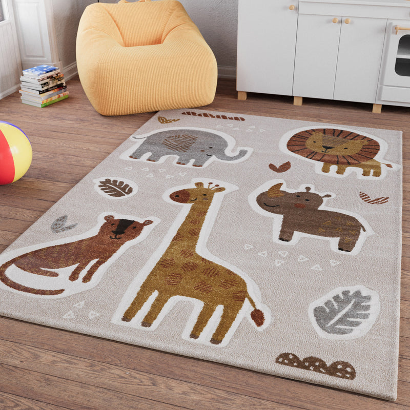 Kinderteppich Sand Beige meliert "Nala & Friends" Smart Kids