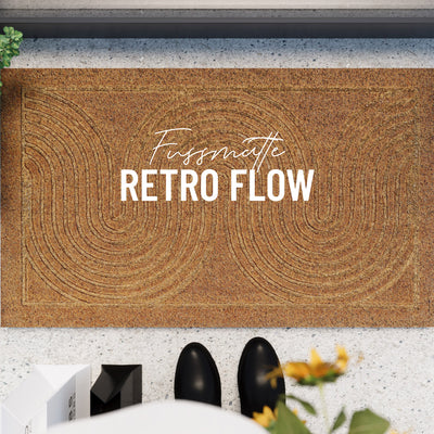 Fußmatte aus Kokosfaser Natur "Retro Flow" WECONhome