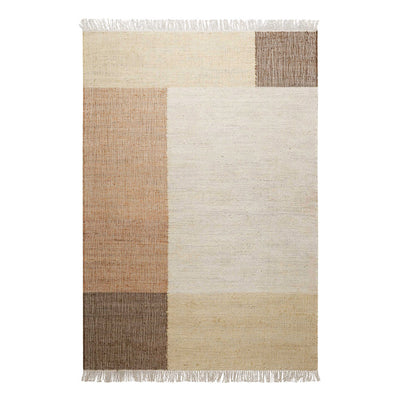 Handwebteppich Beige Braun aus Naturfaser "Valentin" Green Looop