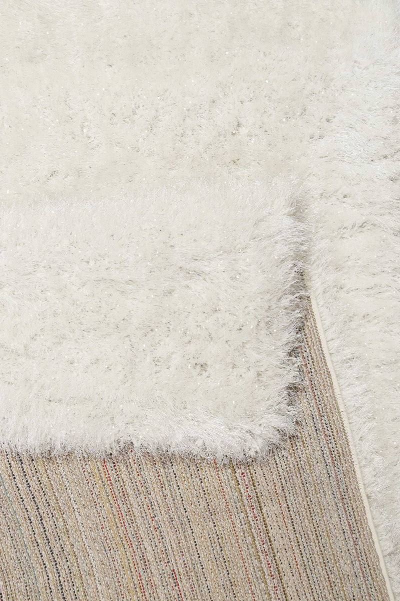 Teppich Creme Weiß glänzend Hochflor "Shiny Touch" WECONhome