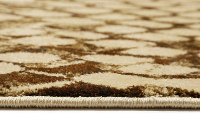 Teppich Beige Braun Kurzflor "Snake" WECONhome