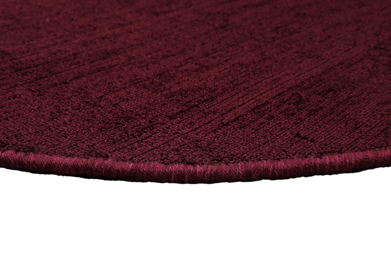 Esprit Kurzflor Teppich Rund Bordeaux Rot "Gil"